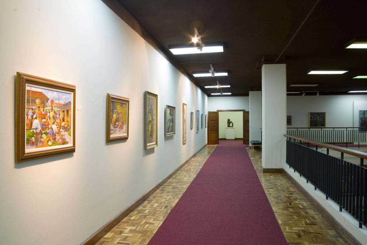 Artwork inside the National Gallery of Jamaica
